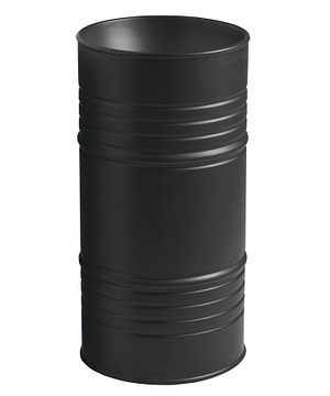 Barrel keramische wastafel 42x90 met overloop mat zwart