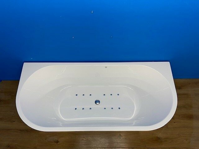 Wiesbaden Wall bubbelbad met WPv1 systeem 180x80 wit