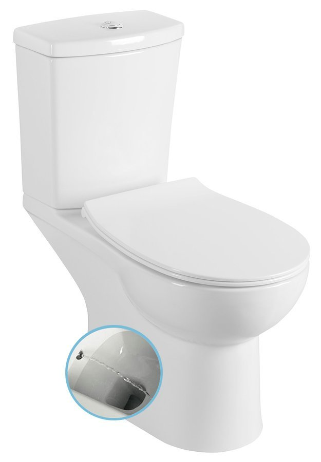 Kairo Toiletcombinatie met bidet P-sifon incl. spoelsysteem