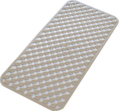 Geo badmat rubber antislip 36x71 cm beige