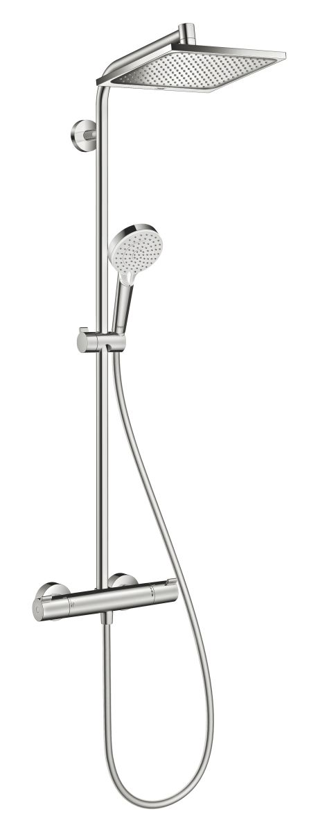 Hansgrohe Crometta E 240 1jet showerpipe met thermostaat chroom