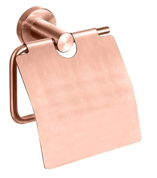 Best Design Lyon toiletrolhouder met klep rosé mat goud