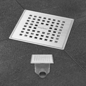 Easydrain Aqua Plus Quattro vloerput 15x15 cm. horizontaal