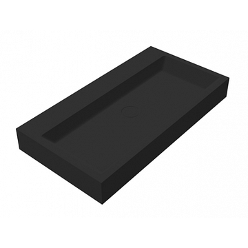 Best Design Just Solid Nero Opera 80 wastafel 80x42 mat zwart