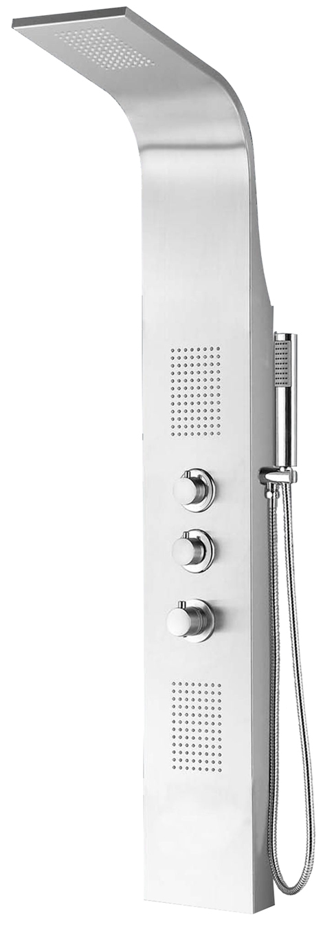 Xellanz Erie thermostatische douchekolom 148x22 cm RVS