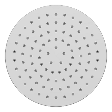 Wiesbaden Caral hoofddouche rond 20 x 1,2 cm chroom