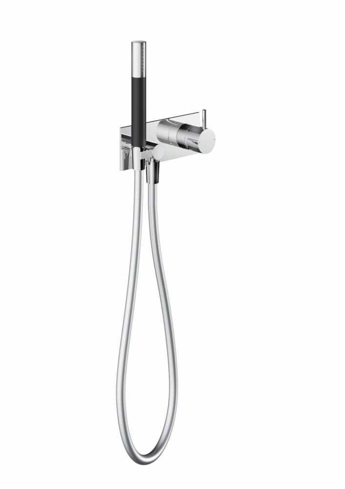 Hotbath Cobber CB027 inbouw douchemengkraan met handdouche zwart chroom