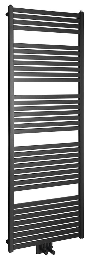 Aqualine Tondi handdoek radiator 60x169 mat zwart