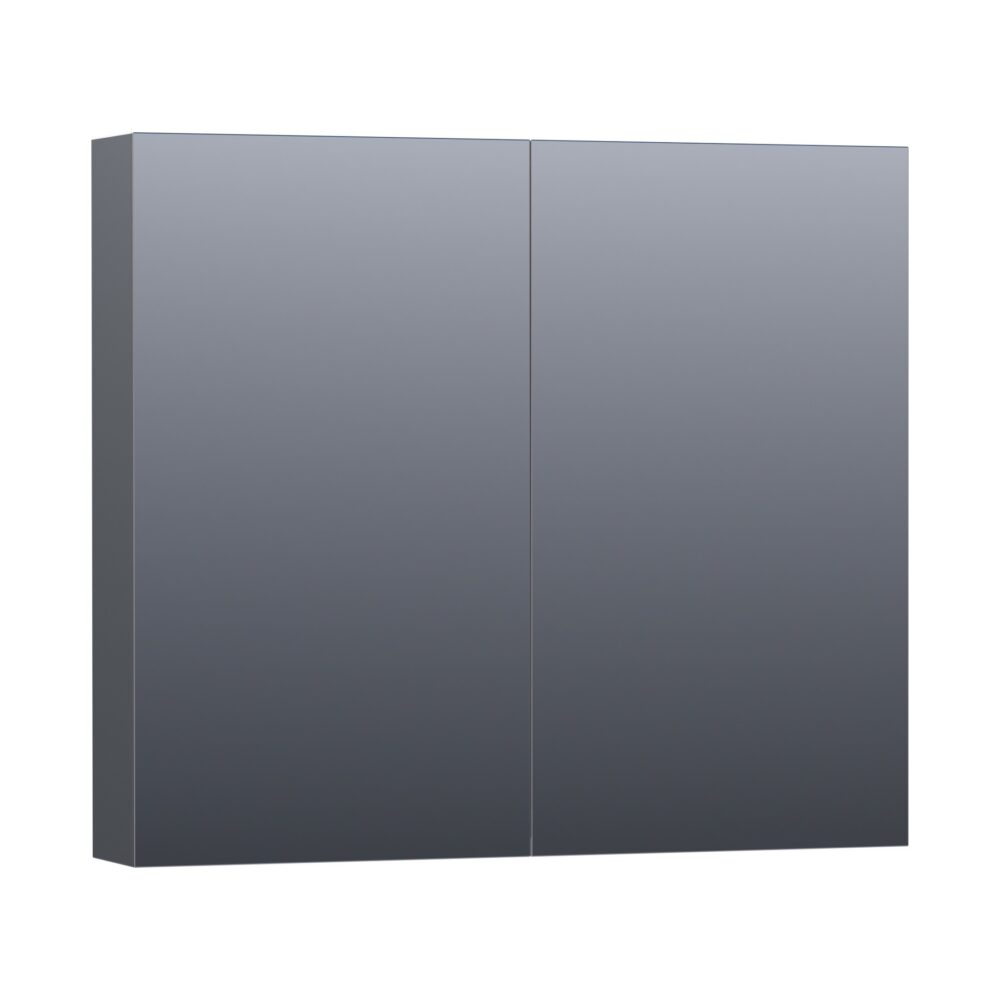 Topa Dual spiegelkast 80 hoogglans grijs