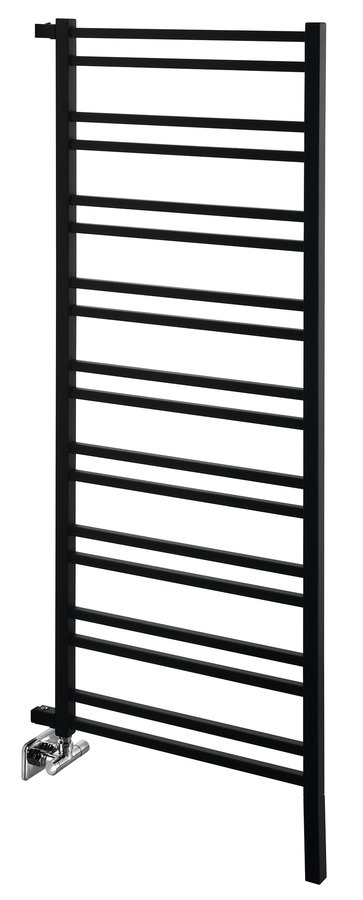 Sapho Metro Space radiator zijaansluiting ruimteverdeler 55x143 mat zwart