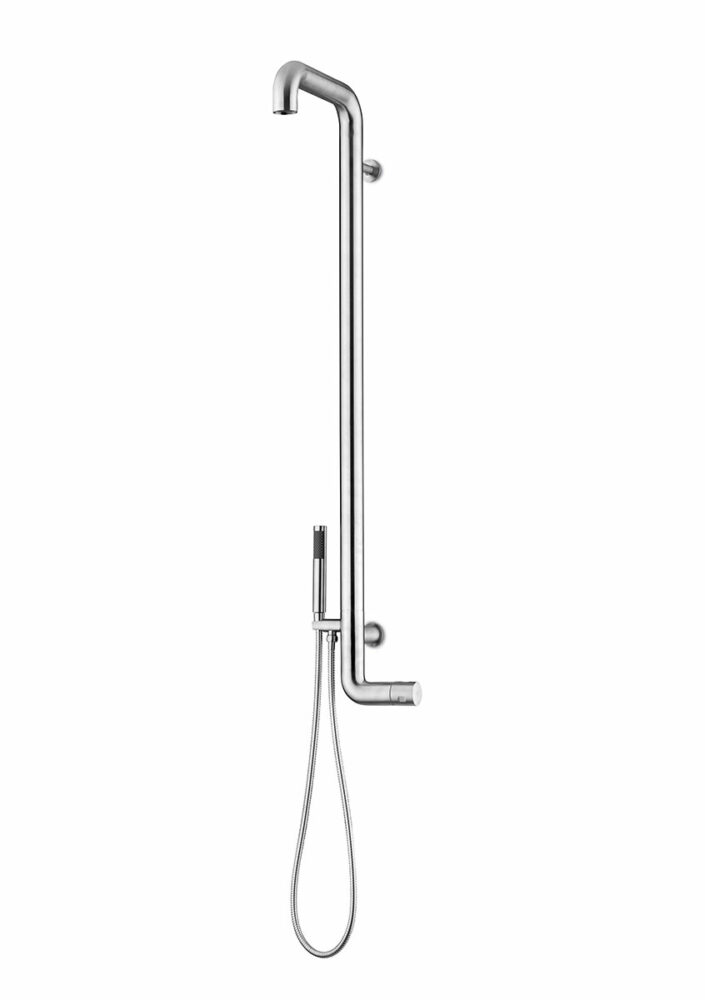 JEE-O Flow opbouw regendouche met progressieve cartridge geborsteld RVS