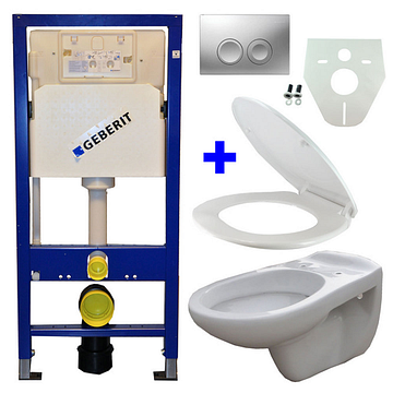 Geberit UP 100 + Neptunus WC +Nept.zitt + Delta 25 mat-chroom