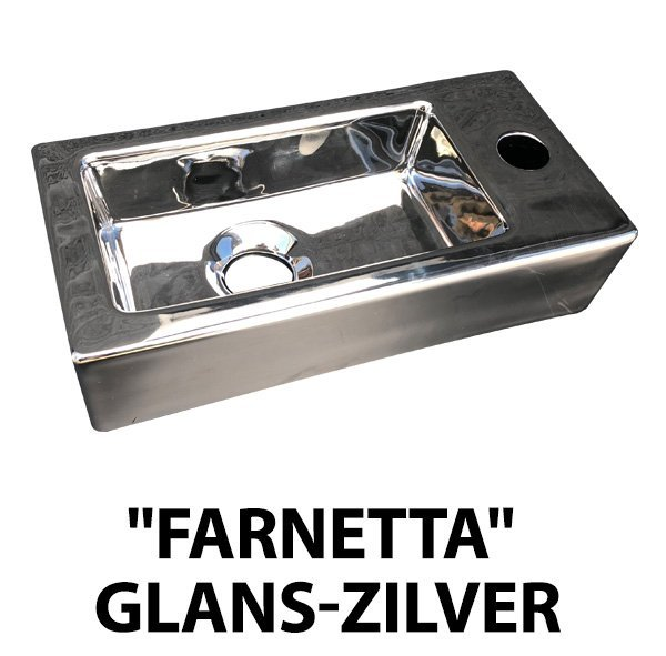 Best Design Farnette fontein rechts 37x18cm glanzend zilver