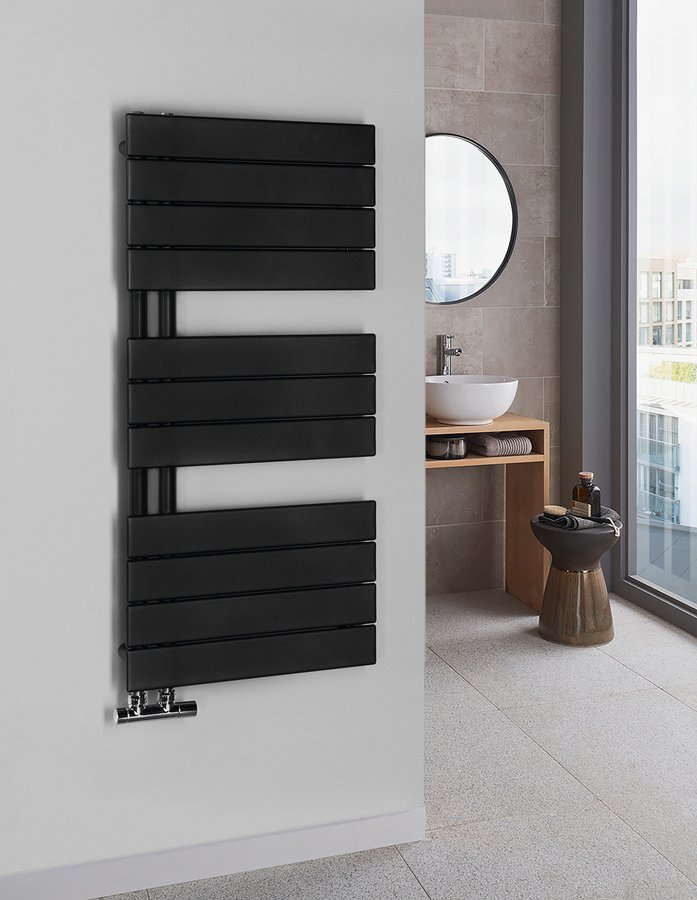 Aqualine Mili Radiator 45x93,4 mat zwart