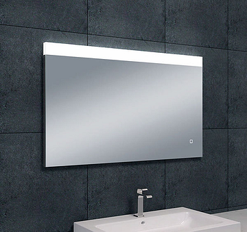 Wiesbaden Single spiegel rechthoek met LED, dimbaar en spiegelverwarming 100 x 60 cm