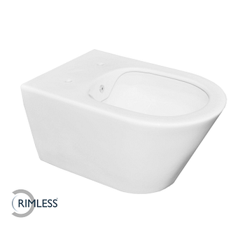 Wiesbaden Stereo wandcloset rimless met bidet functie mat wit