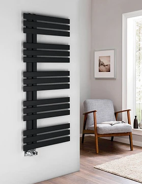 Sapho Silvana handdoekradiator 50x124 cm zwart mat