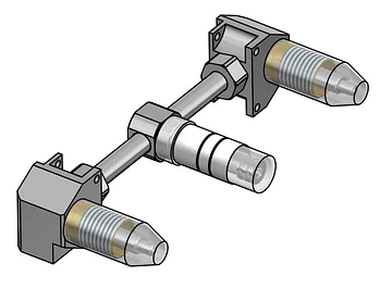 Hotbath HBCW005T inbouwdeel 3-gats wastafelmengkraan technische tekening