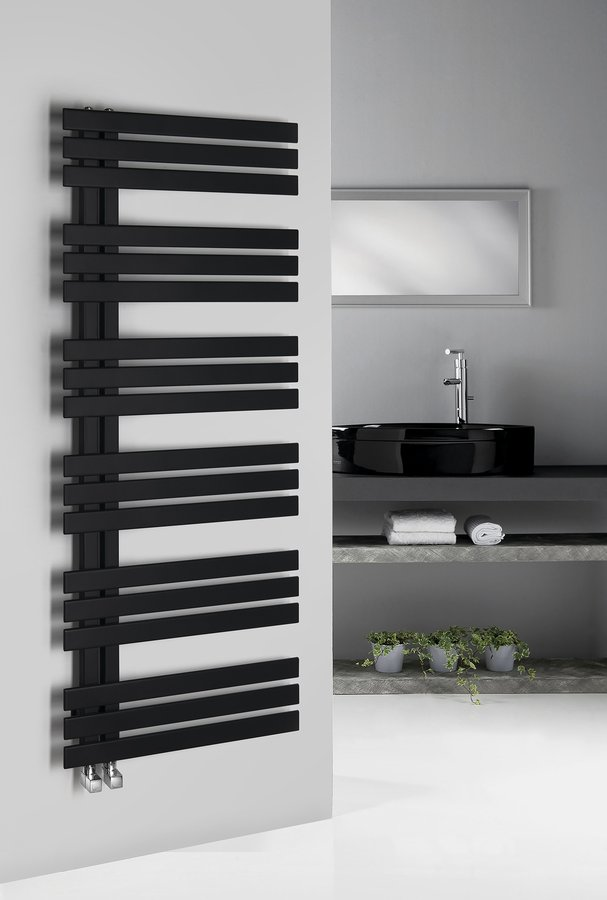 Sapho Silvana handdoekradiator 60x150 cm mat zwart