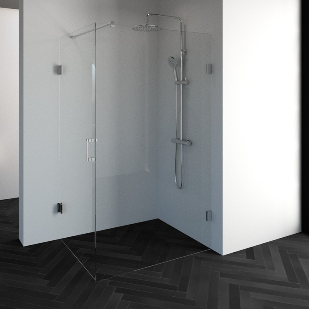 Topa Creative rechthoekige douchecabine 2 delig 120x90 chroom