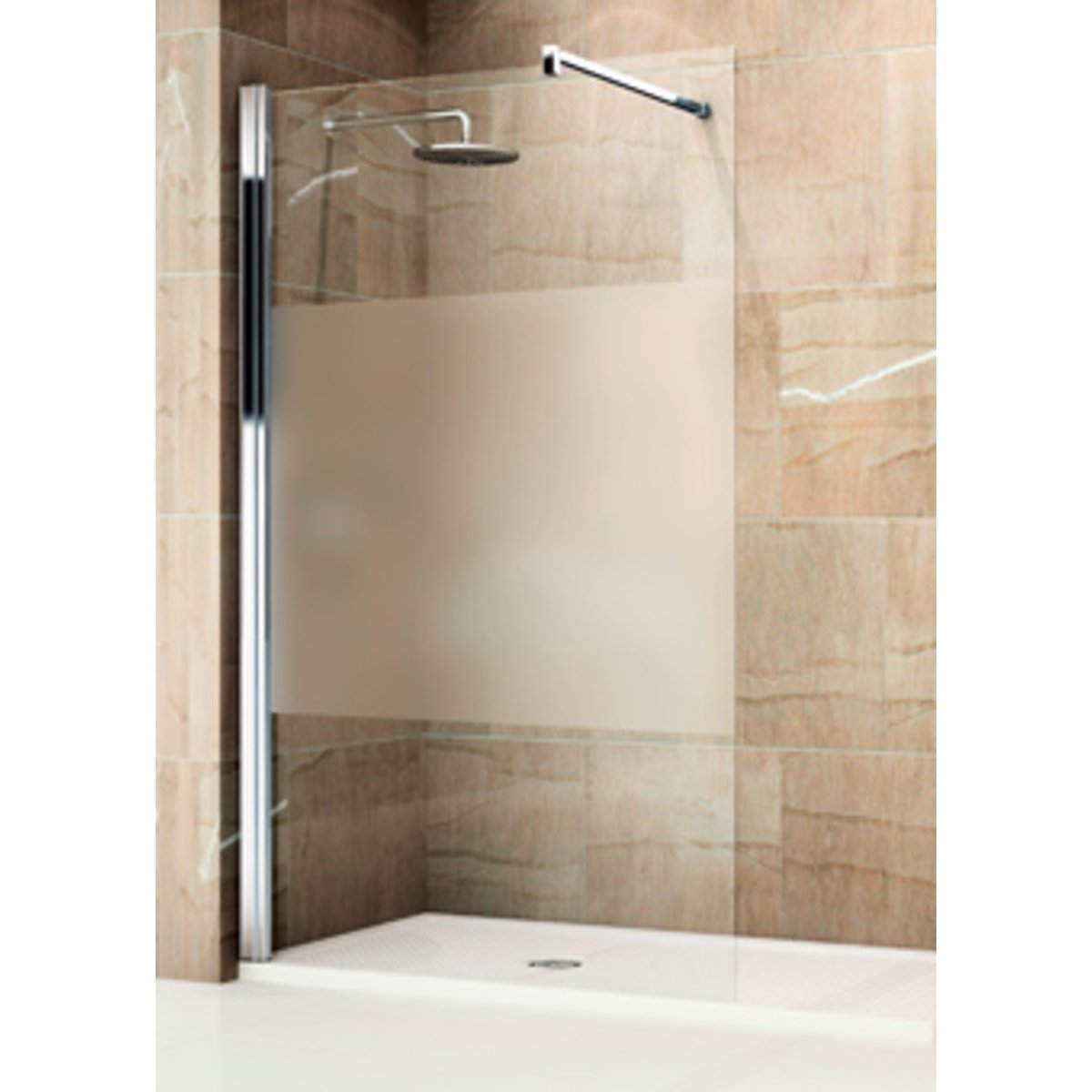 Novellini Giada H Inloopdouche 110X195 cm. Matchroom-Helder Glas