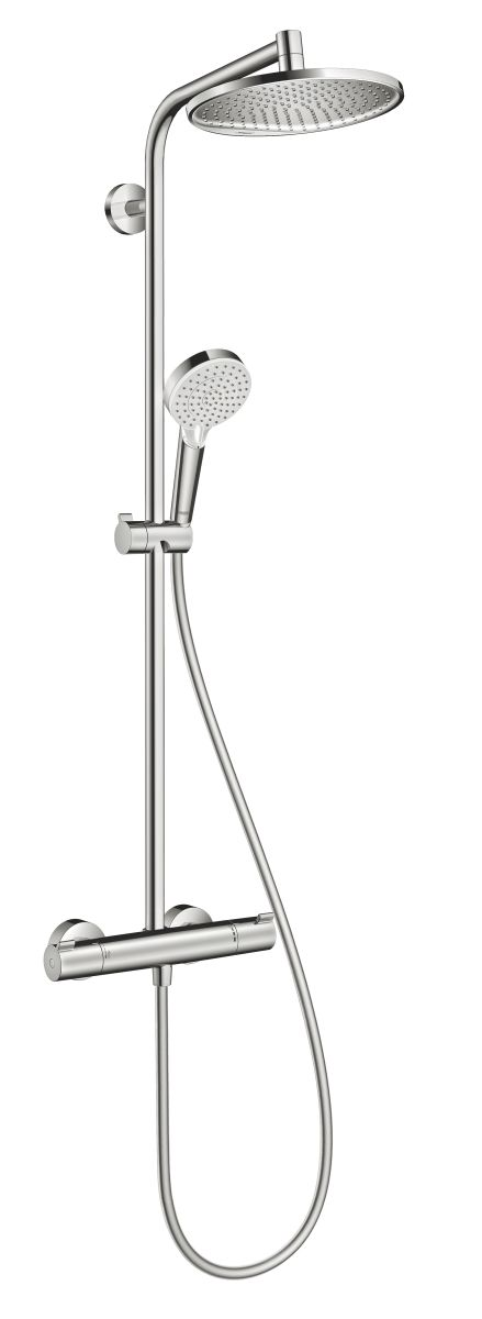 Hansgrohe Crometta S 240 1jet showerpipe met thermostaat chroom