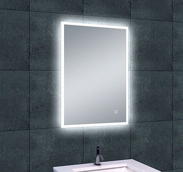 Wiesbaden Quatro spiegel rechthoek met LED, dimbaar en spiegelverwarming 70 x 50 cm