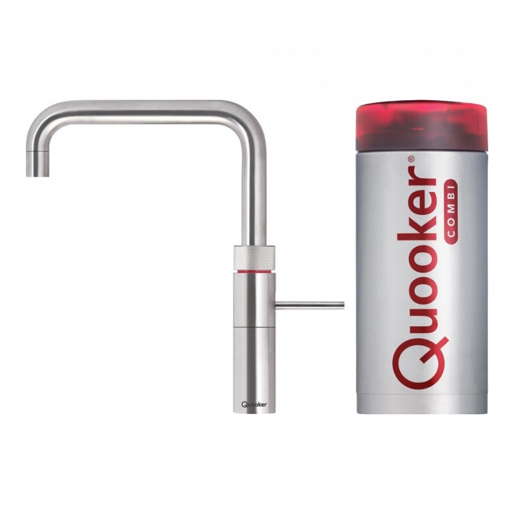 Quooker Fusion Square kokend waterkraan met COMBI boiler chroom