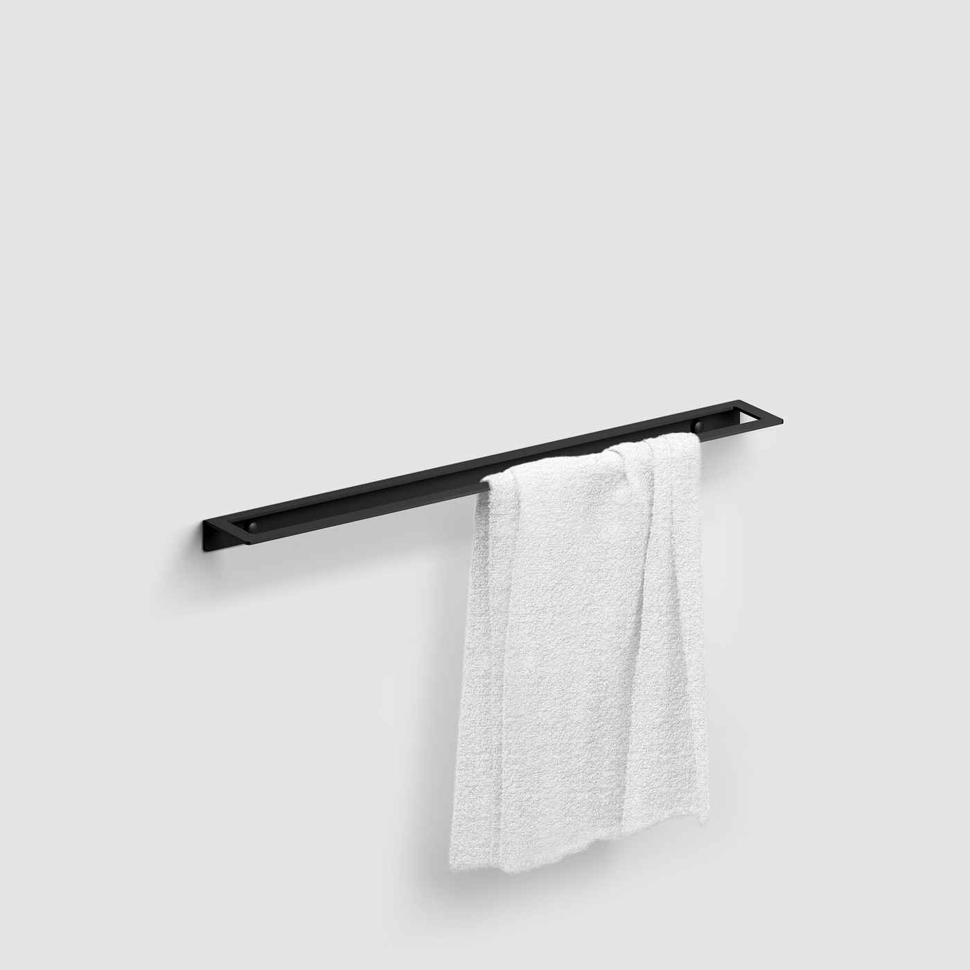 Clou Fold handdoekrek 60 cm, mat zwart poedercoating