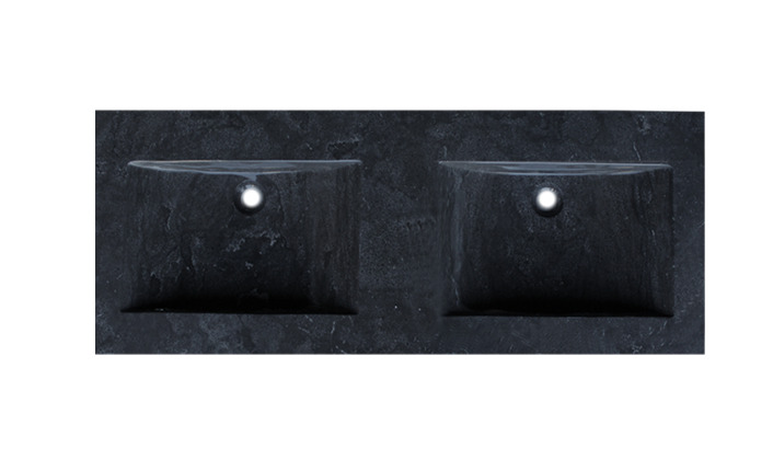 Neuer Trend Stone natuurstenen dubbele wastafel met kraangaten 120