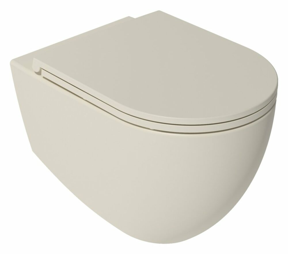 Isvea Infinity hangend randloos toilet 36,5x53 ivoor