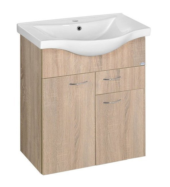 Keramia Fresh Badkamermeubel 60x74x33,7cm oak platin