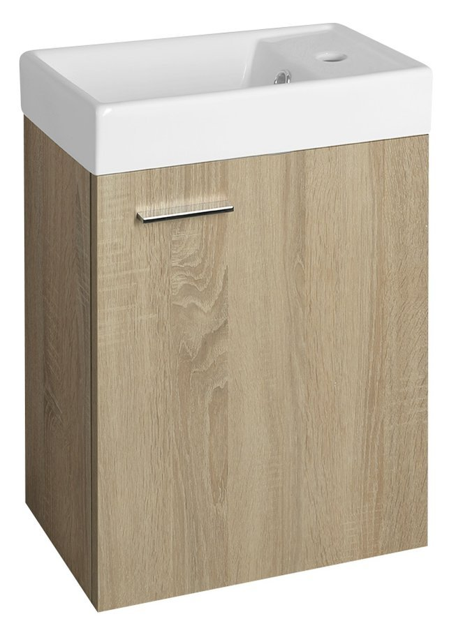 Aqualine Zoja wastafelonderkast 40x50 eiken platina