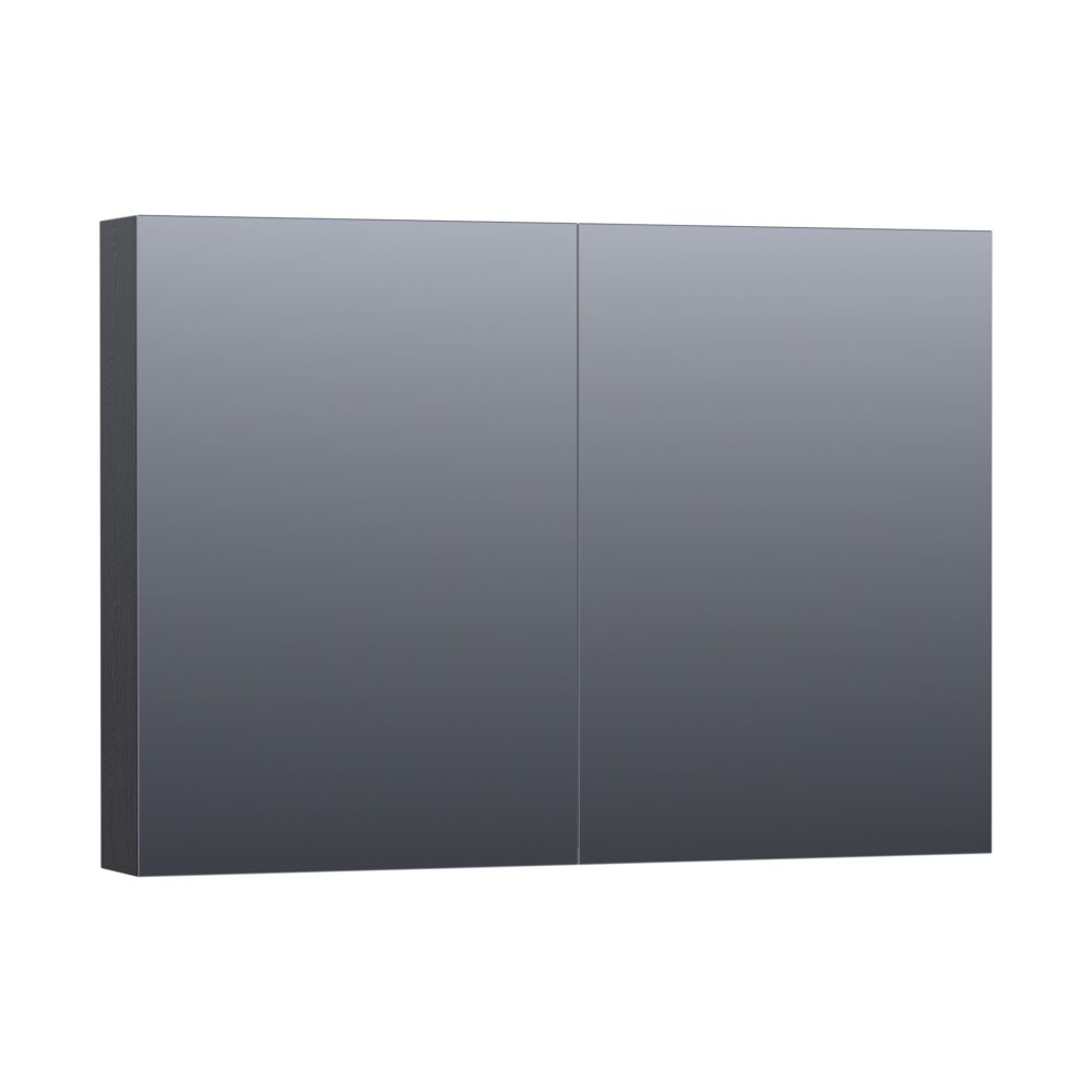 Topa Dual spiegelkast 100 black wood