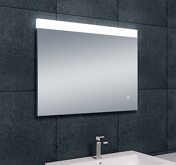 Wiesbaden Single spiegel rechthoek met LED, dimbaar en spiegelverwarming 80 x 60 cm