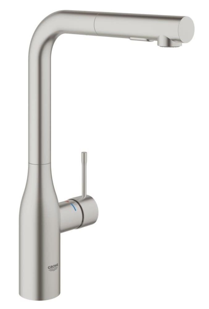 Grohe Keukenkraan Essence l-uitloop met dualspray Supersteel