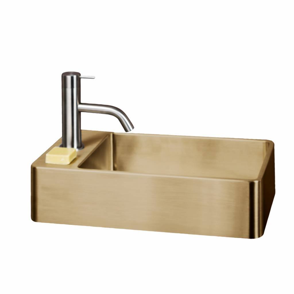 Lanesto Vanity fontein rvs gold incl. waste links