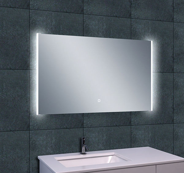 Wiesbaden Duo spiegel rechthoek met LED, dimbaar en spiegelverwarming 102 x 60 cm