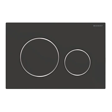 Geberit Sigma20 drukplaat mat zwart en chroom
