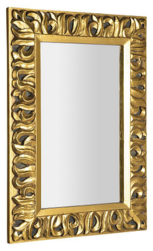 Sapho Zeegras spiegel met houten lijst 70&#215;100 goud 1
