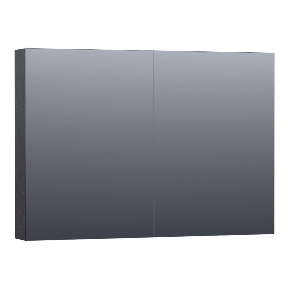 Topa Plain spiegelkast 100 black wood