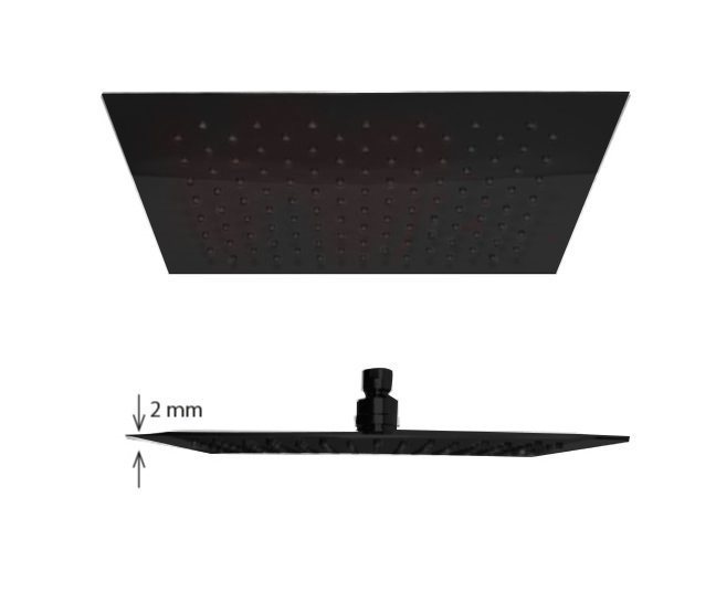 Best Design Nero brause RVS regendouche 30x30 cm vierkant mat zwart