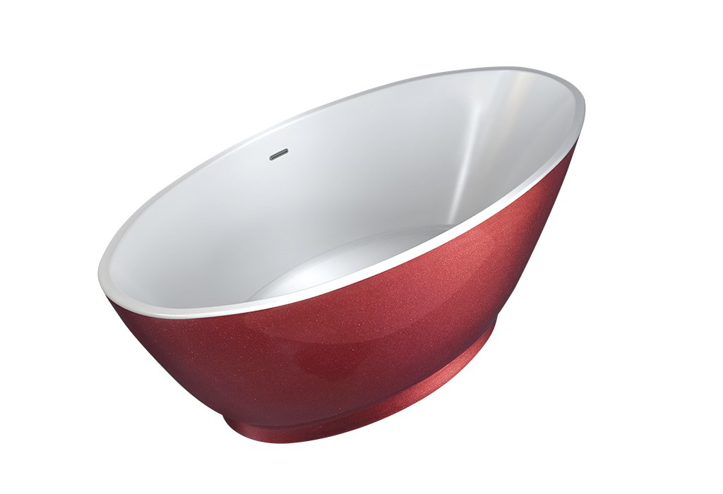 Best Design Vrijstaand bad Color Redpool 178x78cm rood