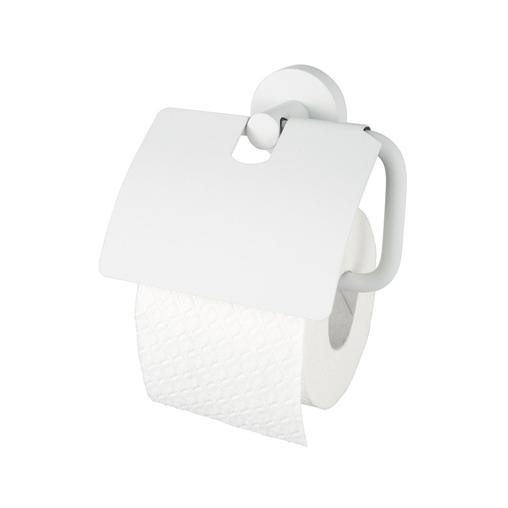 Haceka Kosmos Toiletrolhouder met klep mat wit