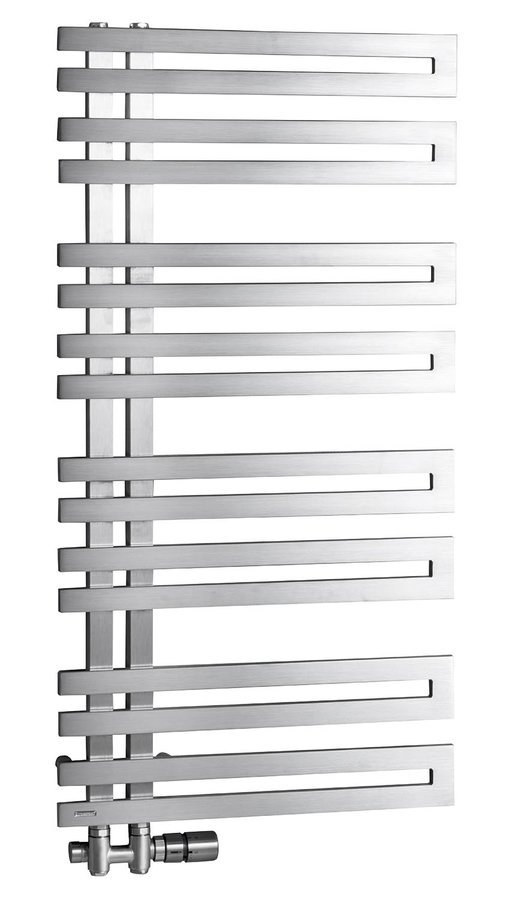 Volga handdoekradiator 308W 50x97 cm geborsteld roestvrij staal