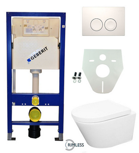 Geberit UP 100 Vesta Rimless wc+zitt.+ Delta 25 wit