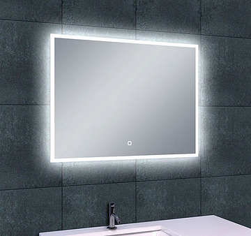 Wiesbaden Quatro spiegel rechthoek met LED, dimbaar en spiegelverwarming 80 x 60 cm