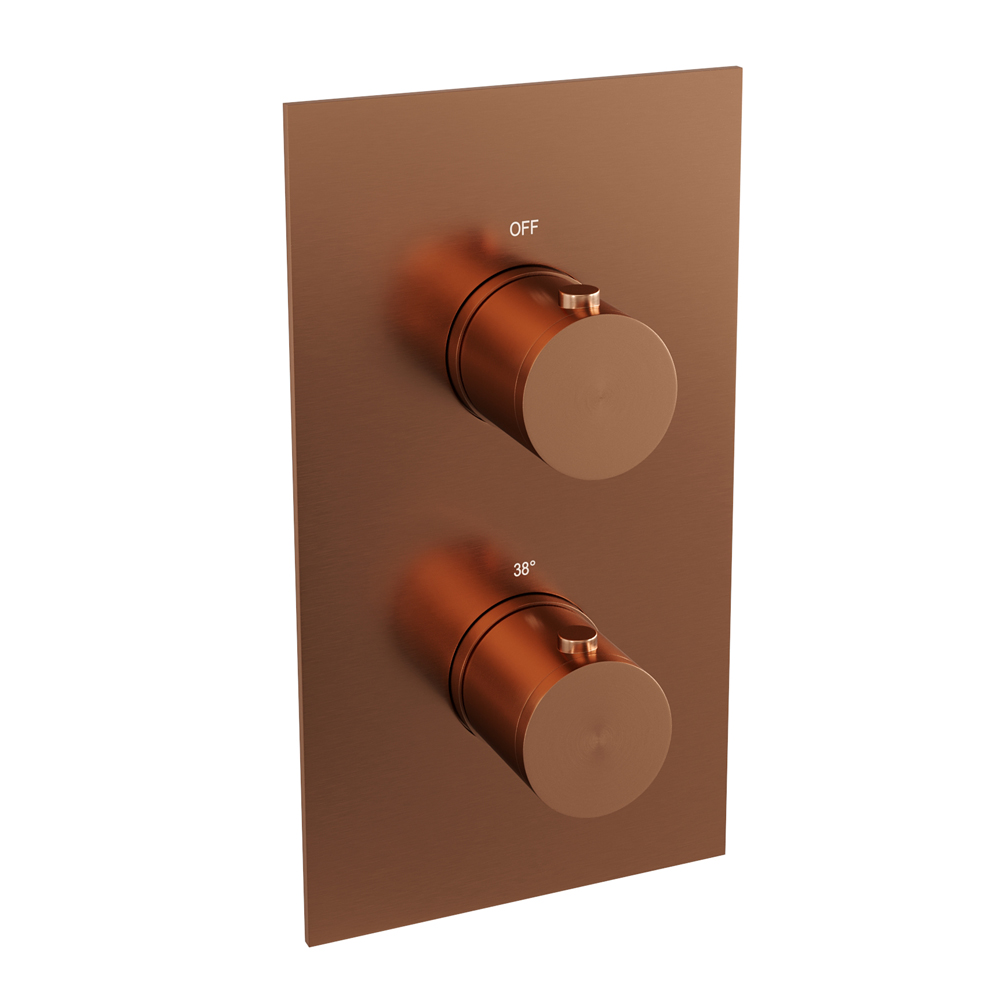 Brauer Copper Edition inbouwthermostaat 3-weg koper