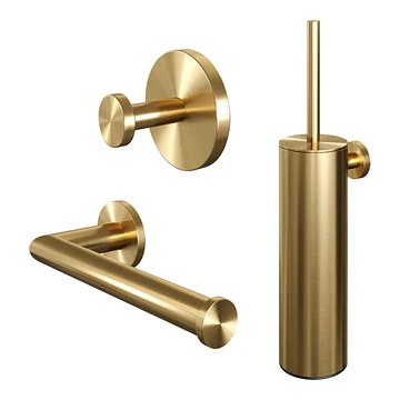 Brauer accessoires 3 in 1 set geborsteld goud