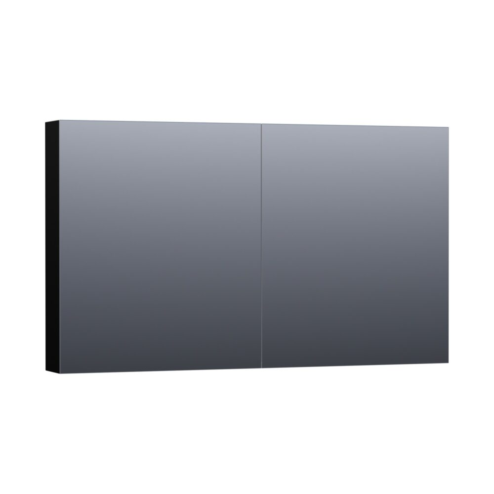 Topa Dual spiegelkast 120 hoogglans zwart